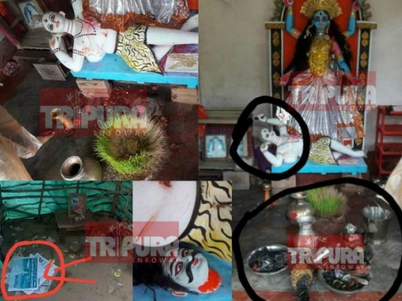 Attack upon Hindu temple again in CPI-M ruled Tripura : Kali temple damaged, burnt : FIR lodged : Will comrades hold any protest rally ?